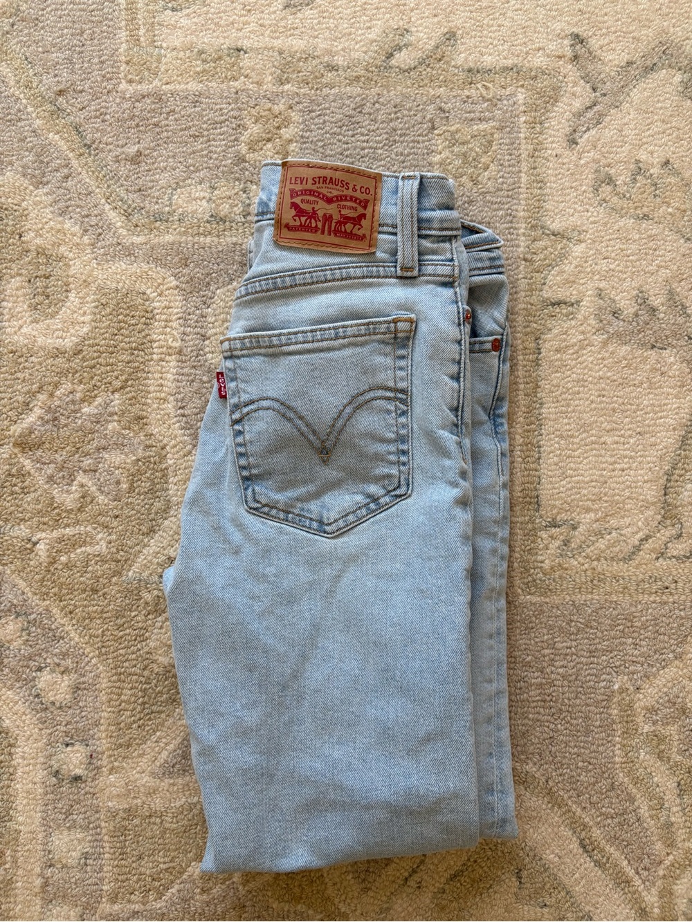 Levi's Light Blue Wedgie Straight Jeans
